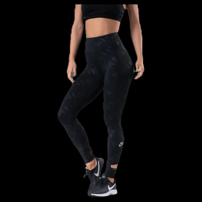 Hot Nike Air 7/8 Hr Tight Black Svart
