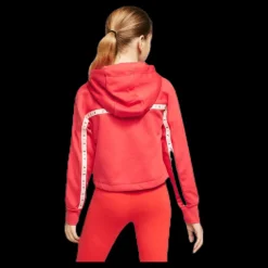 Discount Nike Air Crop Hoodie Jr White/Red Rosa
