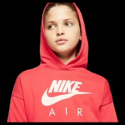 Discount Nike Air Crop Hoodie Jr White/Red Rosa