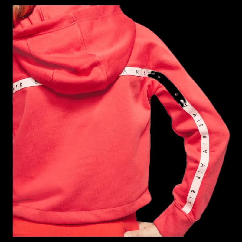 Discount Nike Air Crop Hoodie Jr White/Red Rosa
