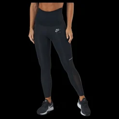 Outlet Nike Air Dri-fit Women's 7/8-length Black/white/reflective Silv Svart