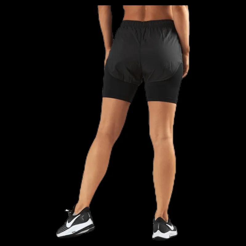Clearance Nike Air 2in1 Short White/Black Svart