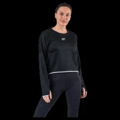 New Nike Air Midlayer Crew Black Svart