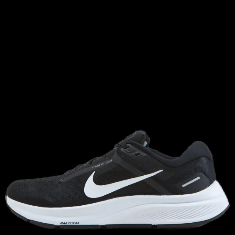 Outlet Nike Air Zoom Structure 24 Women's Road Running Shoes BLACK/WHITE Svart