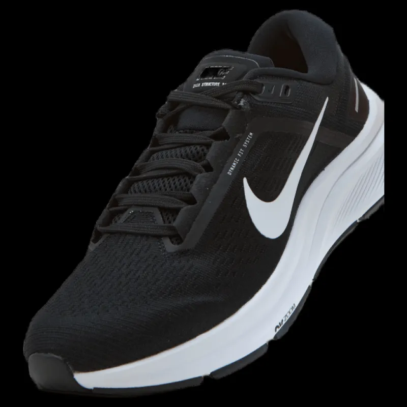 Outlet Nike Air Zoom Structure 24 Women's Road Running Shoes BLACK/WHITE Svart
