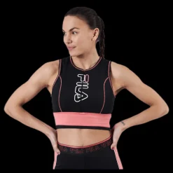 Clearance Fila Airi Cropped Top Pink/Black Rosa och Svart