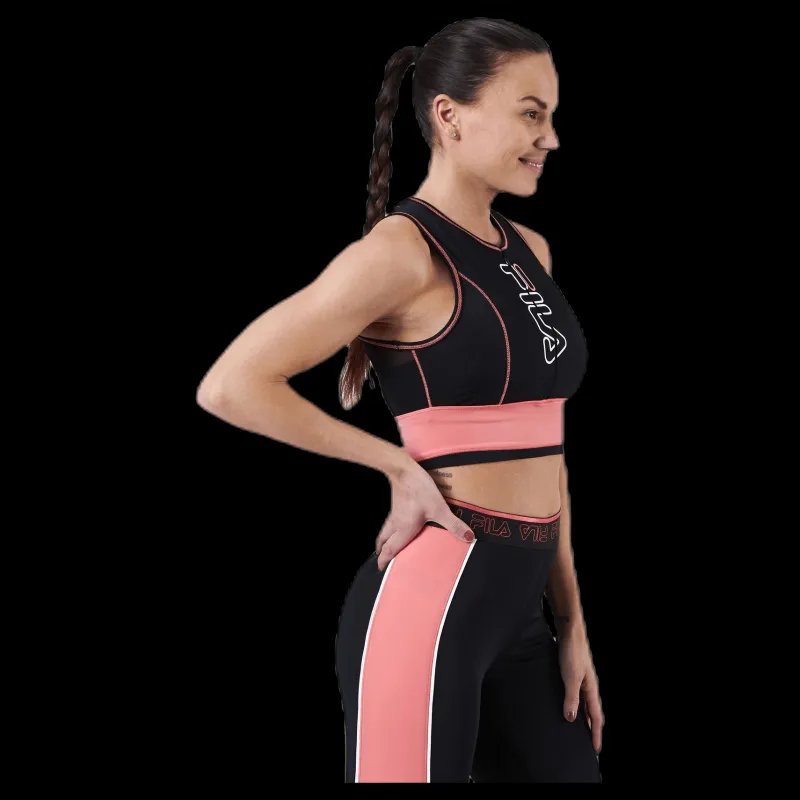 Clearance Fila Airi Cropped Top Pink/Black Rosa och Svart