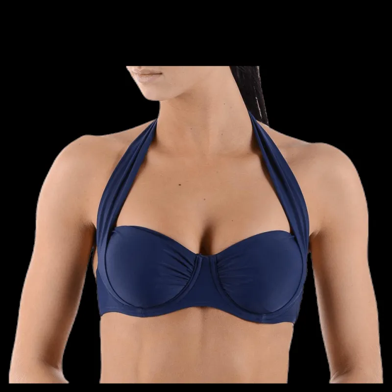 New Abecita Alanya Bandero Halterneck Blue/Pink Blå och Rosa