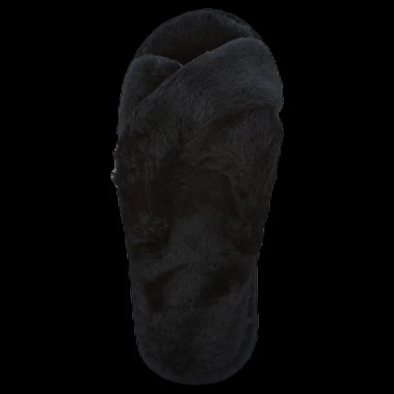 NOUN Alie Fluffy Slippers Black Svart