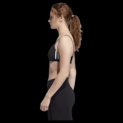 adidas All Me 3 Stripe Bra Black / White Svart Discount