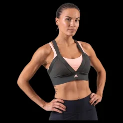 adidas All Me Layered Bra Green Blå Discount