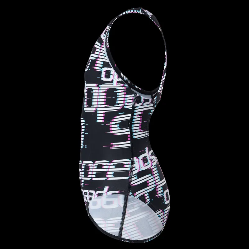 New Speedo Allover Medalist White/Black Vit och Svart