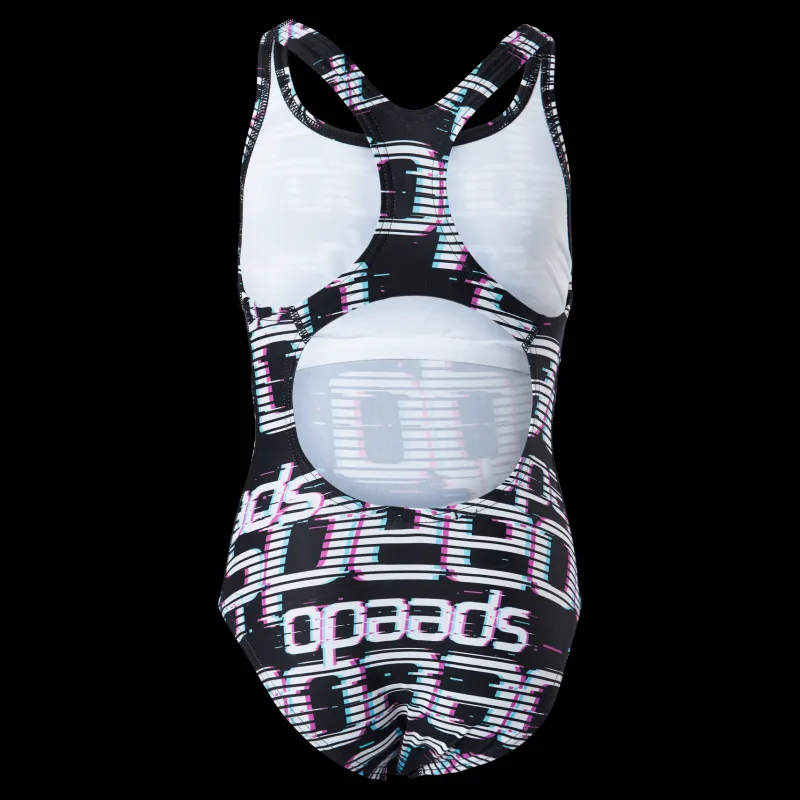 New Speedo Allover Medalist White/Black Vit och Svart