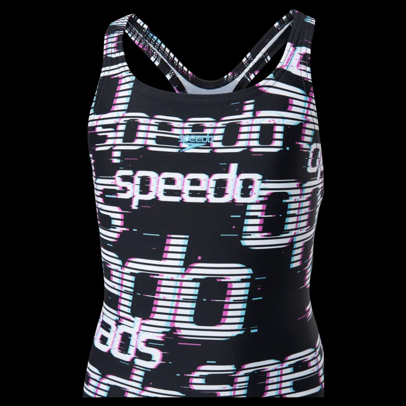 New Speedo Allover Medalist White/Black Vit och Svart