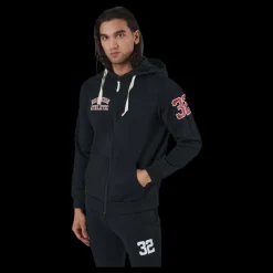 Nonation Alpha Full Zip Hood Black Svart Clearance