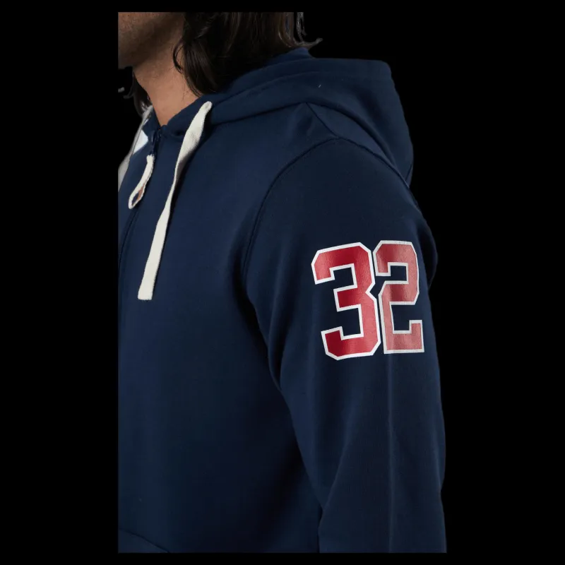 Nonation Alpha Full Zip Hood Blue Blå