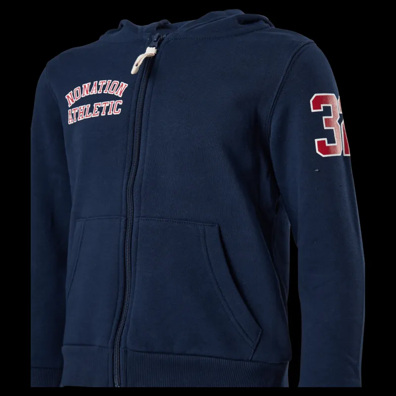 Best Nonation Alpha Full Zip Hood Blue Blå