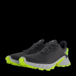 New Salomon Alphacross 4 Gtx Ebony/pearl Blue/acid Lime Grå