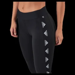 Sale adidas Alphaskin Badge Of Sport Logo Tight Black / White Svart