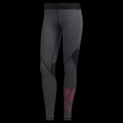 Hot adidas Alphaskin Bos Long Tight Pink/Black Rosa och Svart