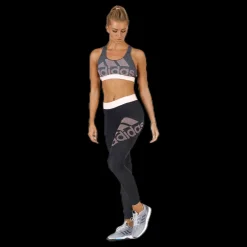 Clearance adidas Alphaskin Logo Bra Pink/Grey Rosa och Grå