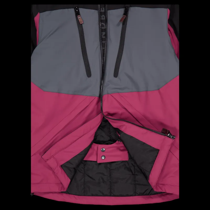 New Lindberg Alpine Winter Jacket Black/cerise Flerfärgad