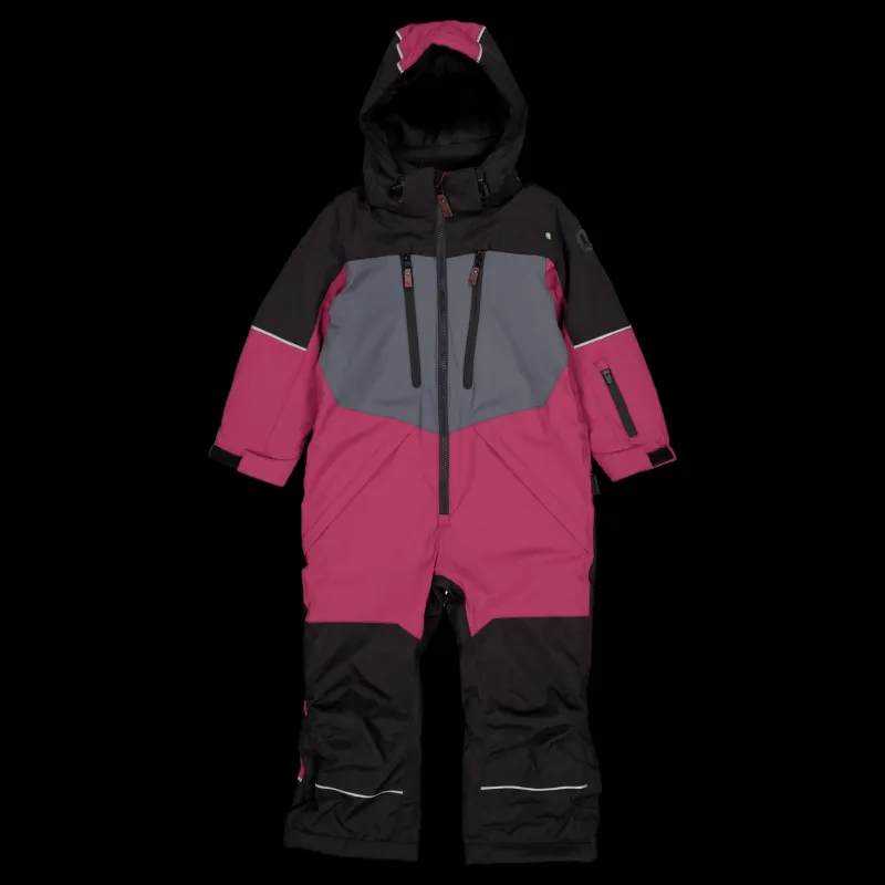 Clearance Lindberg Alpine Winter Overall Black/cerise Flerfärgad