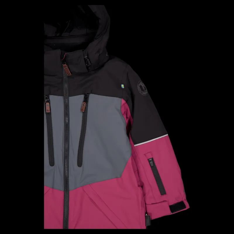 Clearance Lindberg Alpine Winter Overall Black/cerise Flerfärgad