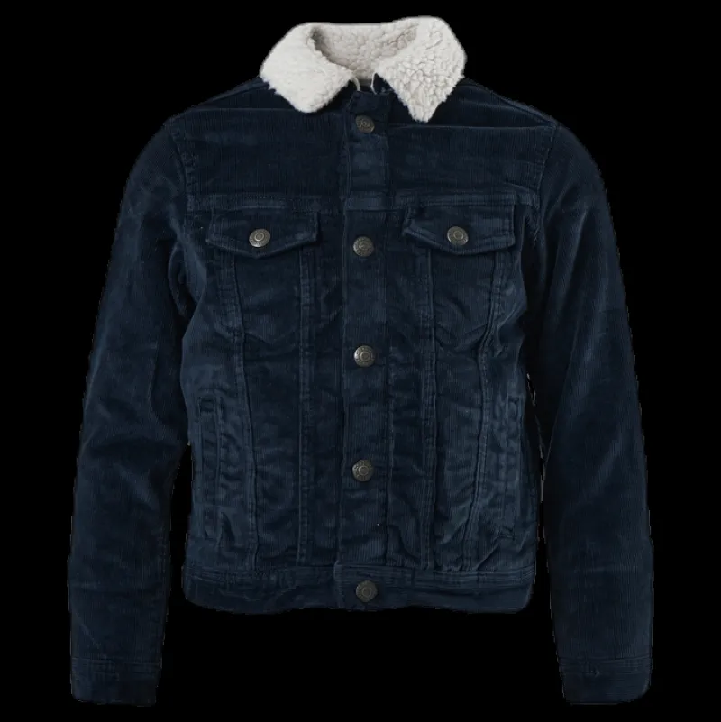 New Jack & Jones Alvin Sherpa Corduroy Akm555 Junior Blue Blå