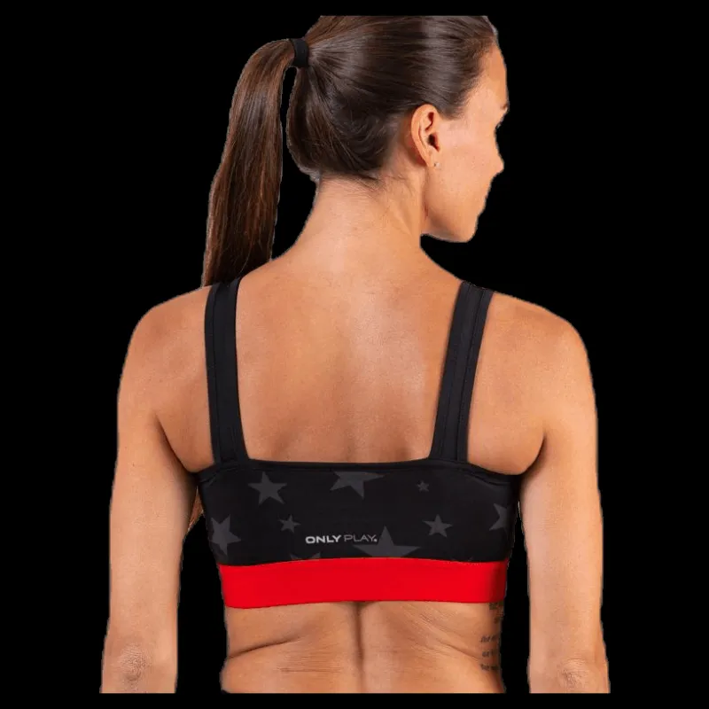 Sale Only Play Alya Aop Sports Bra Black Svart
