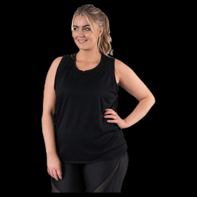 BLACC Alya Plus Size tank Black Svart