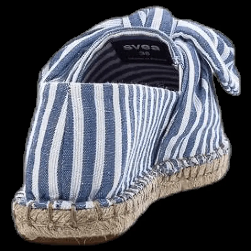 Online Svea Amanda Knot Espandrillo Blue/White Blå och Vit