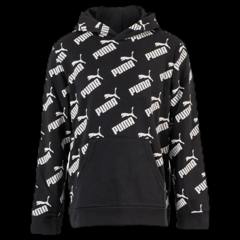 Online Puma Amplified AOP Hoody TR B Black Svart