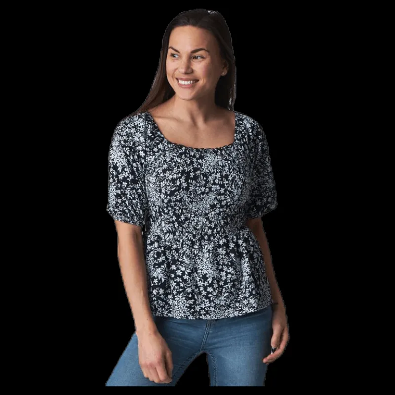 Outlet Pieces Anthea Ss Top Blue Blå