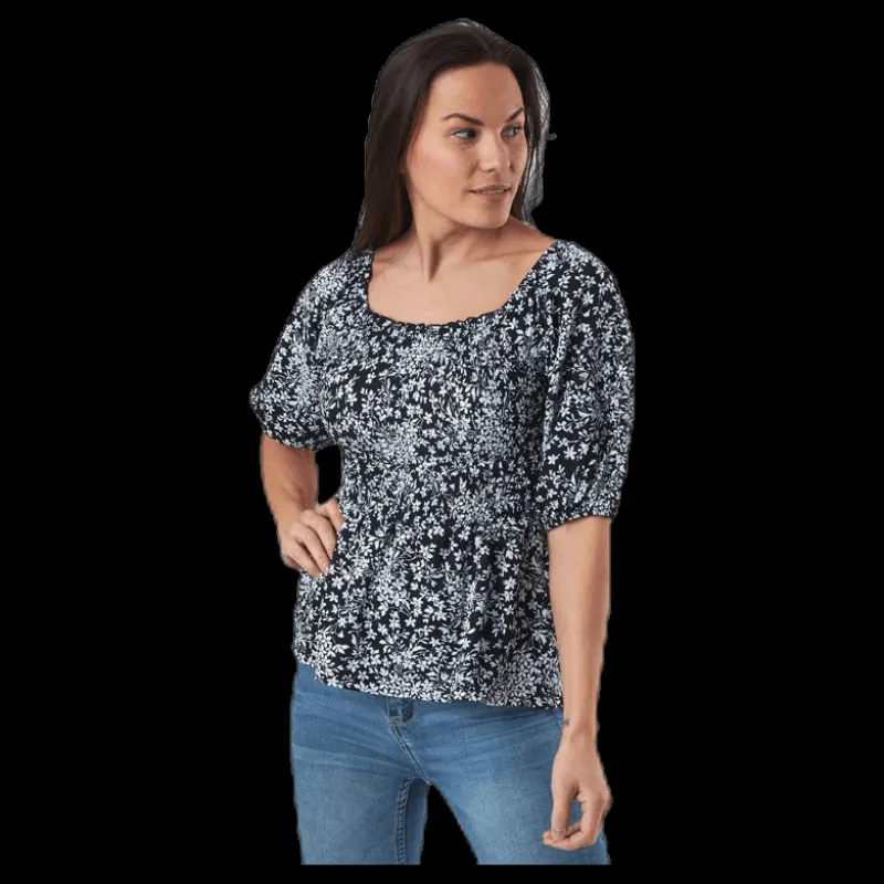 Outlet Pieces Anthea Ss Top Blue Blå