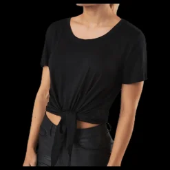 Clearance Only Arli S/S Knot Top Black Svart