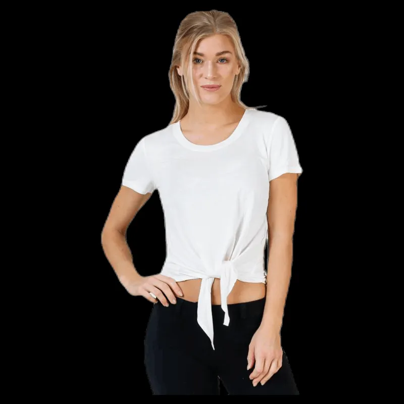 Only Arli S/S Knot Top White Vit Best