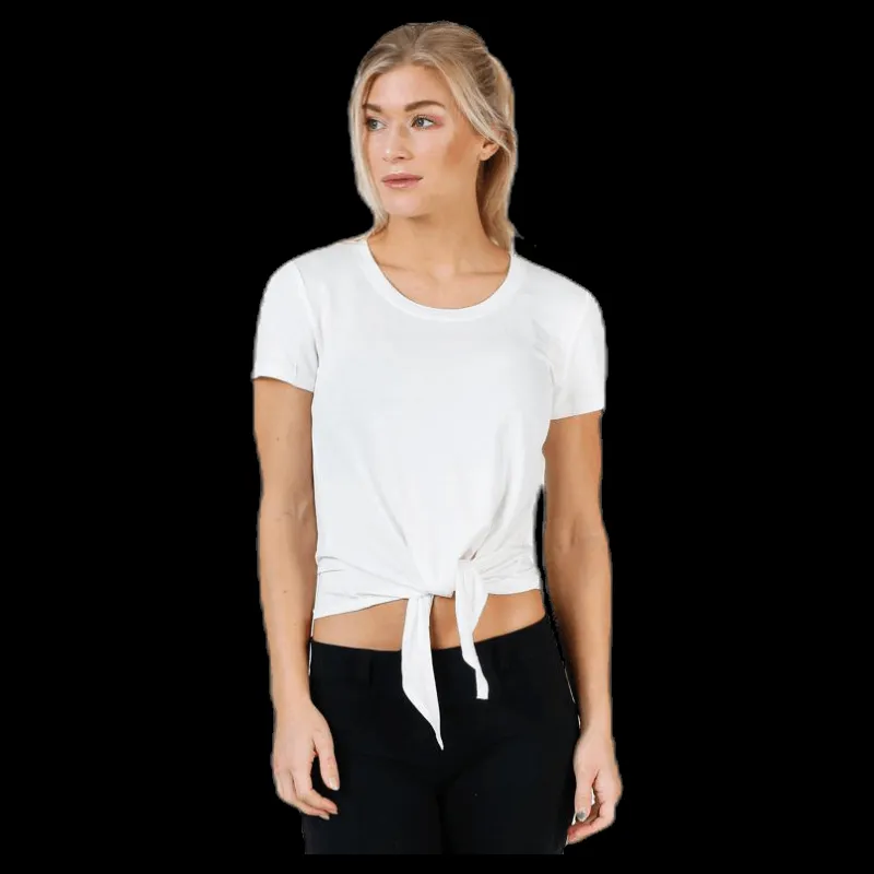 Only Arli S/S Knot Top White Vit Best