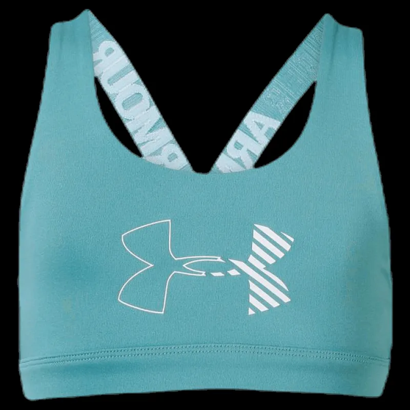 Under Armour Armour HeatGear Graphic Bra Youth Blue Blå Discount