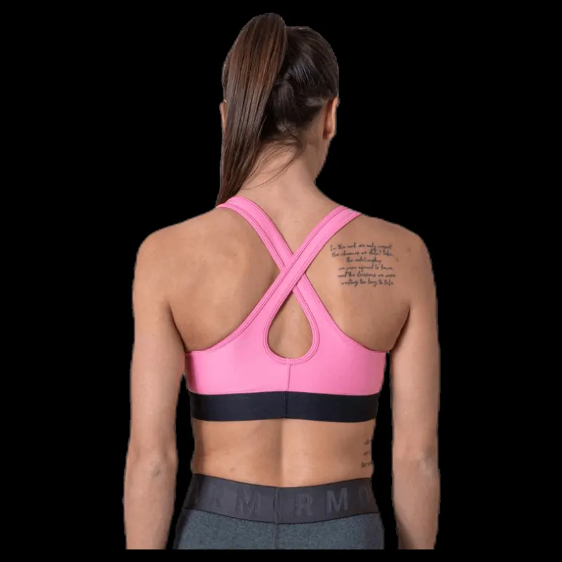 Under Armour Armour Mid Crossback Bra Pink Rosa