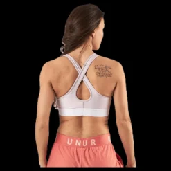 Under Armour Armour Mid Crossback Bra Pink Rosa New