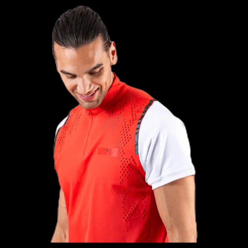adidas ASMC Zipper Tee White/Red Röd Hot