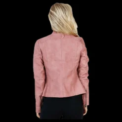 Discount Only Ava Faux Leather Biker Otw Pink
