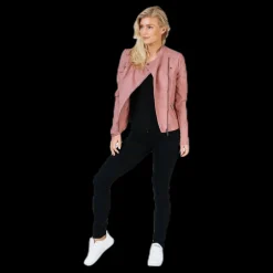 Discount Only Ava Faux Leather Biker Otw Pink
