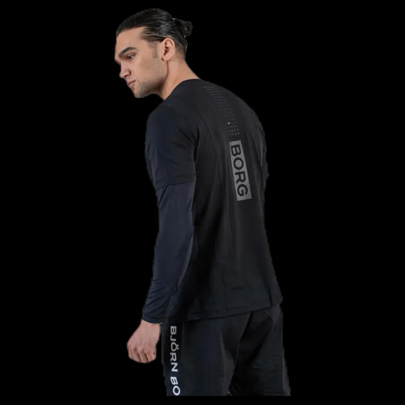 Björn Borg Avery LS Tech Tee Black Svart Clearance