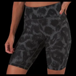 Casall Awake Printed Biker Tights Black/Grey Svart och Grå