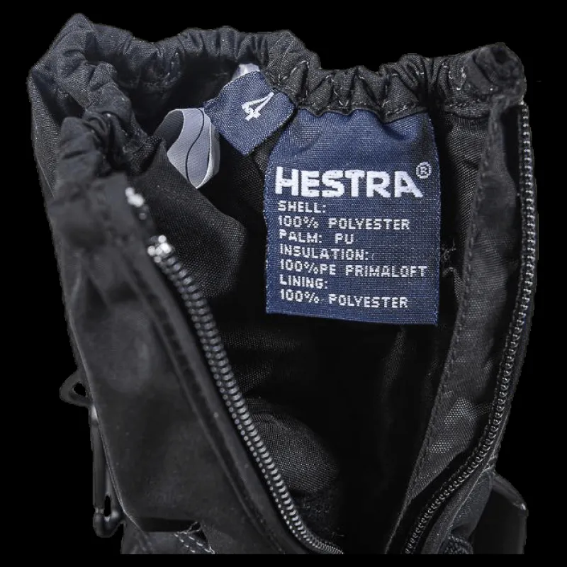 Hestra Baby Zip Long - Mitten 0-5 Years Black Svart Hot