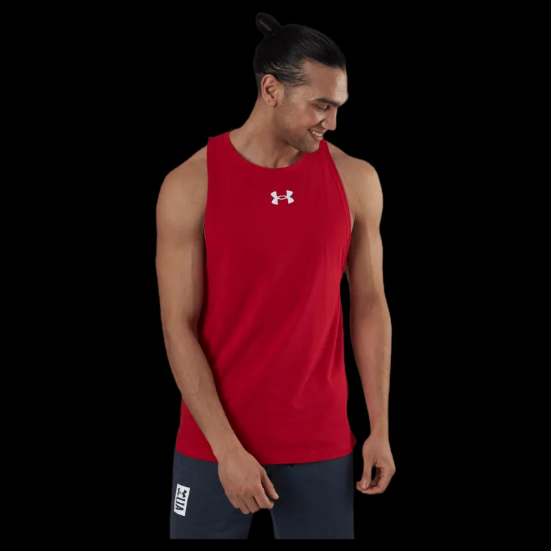 Sale Under Armour Baseline Cotton Tank Red Röd