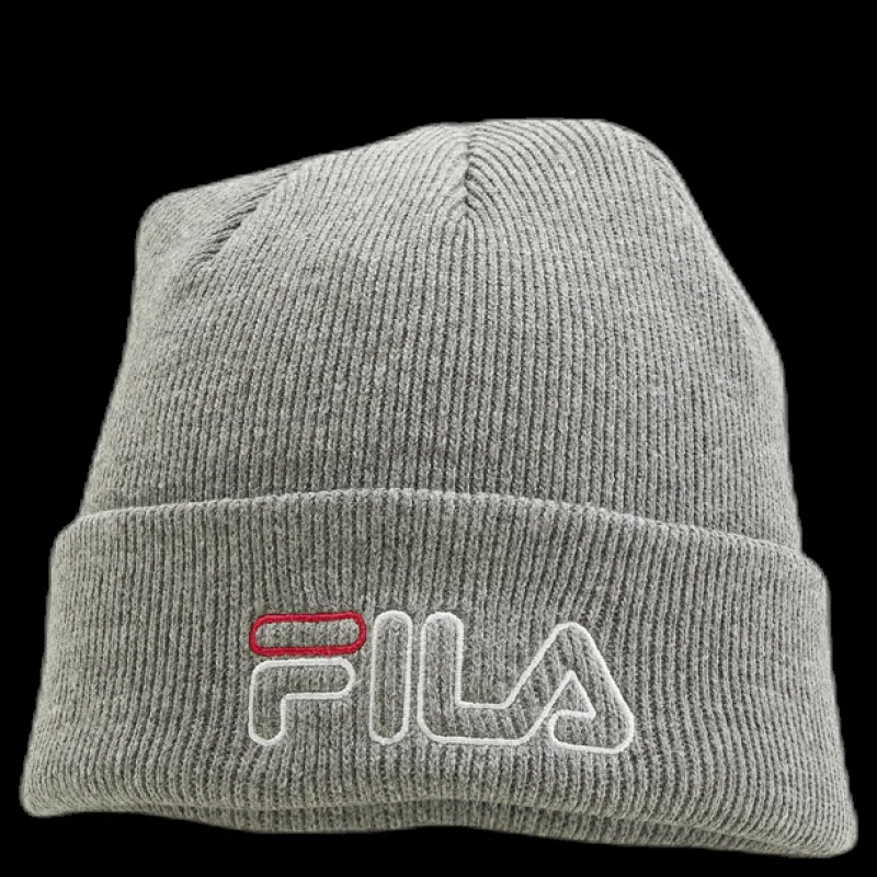 Fila Beanie Leniar Outline Logo Grey Grå Best