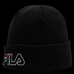 Hot Fila Beanie Leniar Outline Logo Black Svart